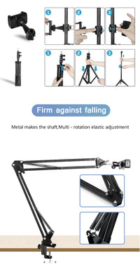 LED Fill Lamp Video Light Panel Bi-color 2700k-5700k Photography Lighting Live Stream Photo Studio Light With Stand EU Plug