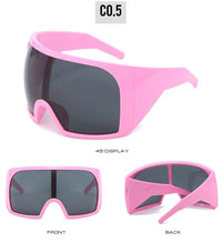 Oversized Punk Shield Sunglasses Women Men Big Frame 2025 Luxury Brand Steampunk Mask Sun Glasses For Ladies Sports Goggle UV400