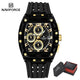 NAVIFORCE Fashion Men Watch Quartz Chronograph  Clock 3ATM Waterproof Silicone Band Sports Casual Date Display Male Wristwatches