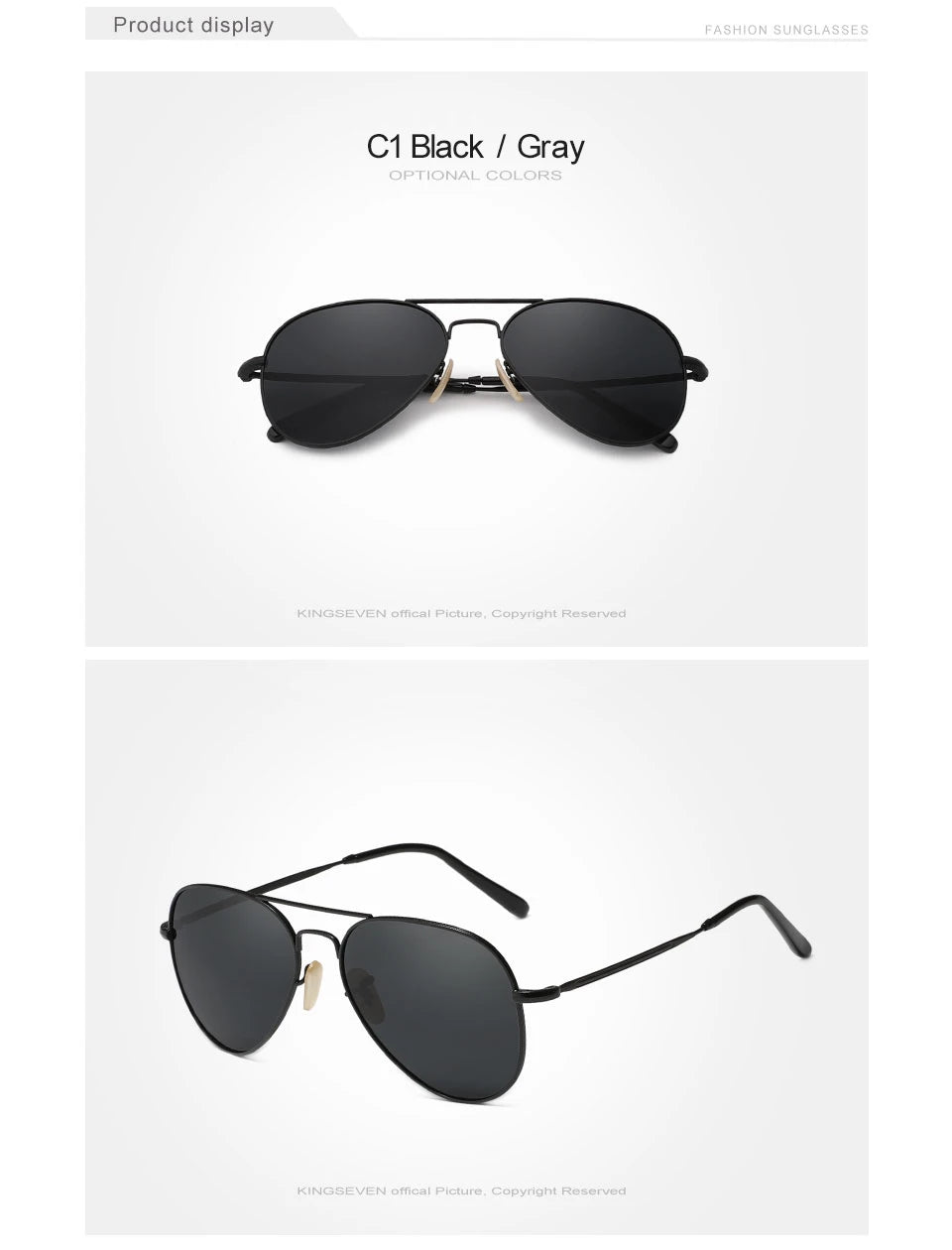 KINGSEVEN Pilot Alloy Sunglasses Polarization UV400 Anti-reflection Full Frame Parsnip Glasses Women Retro Luxury Eyewear