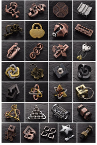 Metal Puzzle Brain Teaser 3PCS Set Casse Tete Difficile Rompecabezas IQ Test Mind Games Toys For Kids Adults Juegos De Ingenio