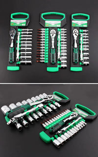 1/4 3/8 1/2 Inch Ratchet Wrench 72 Tooth Drive Ratchet Socket Wrench Tool Multi-funtion DIY Hand Tool Ratchet Handle Wrench