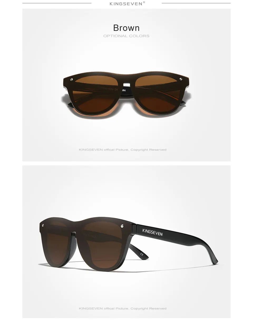 KINGSEVEN 2024 New Brand Design Women's Glasses TR90 Polarized Sunglasses Men Retro Sun Glasses Sonnenbrille Herren