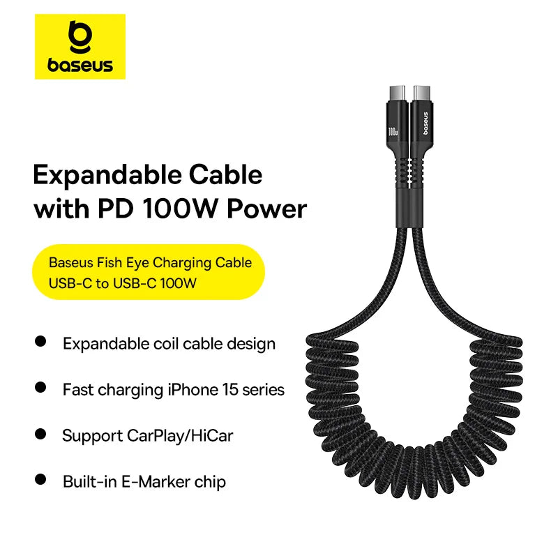 Baseus 100W Type C To Type C Cable Expandable