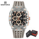 NAVIFORCE Fashion Men Watch Quartz Chronograph  Clock 3ATM Waterproof Silicone Band Sports Casual Date Display Male Wristwatches