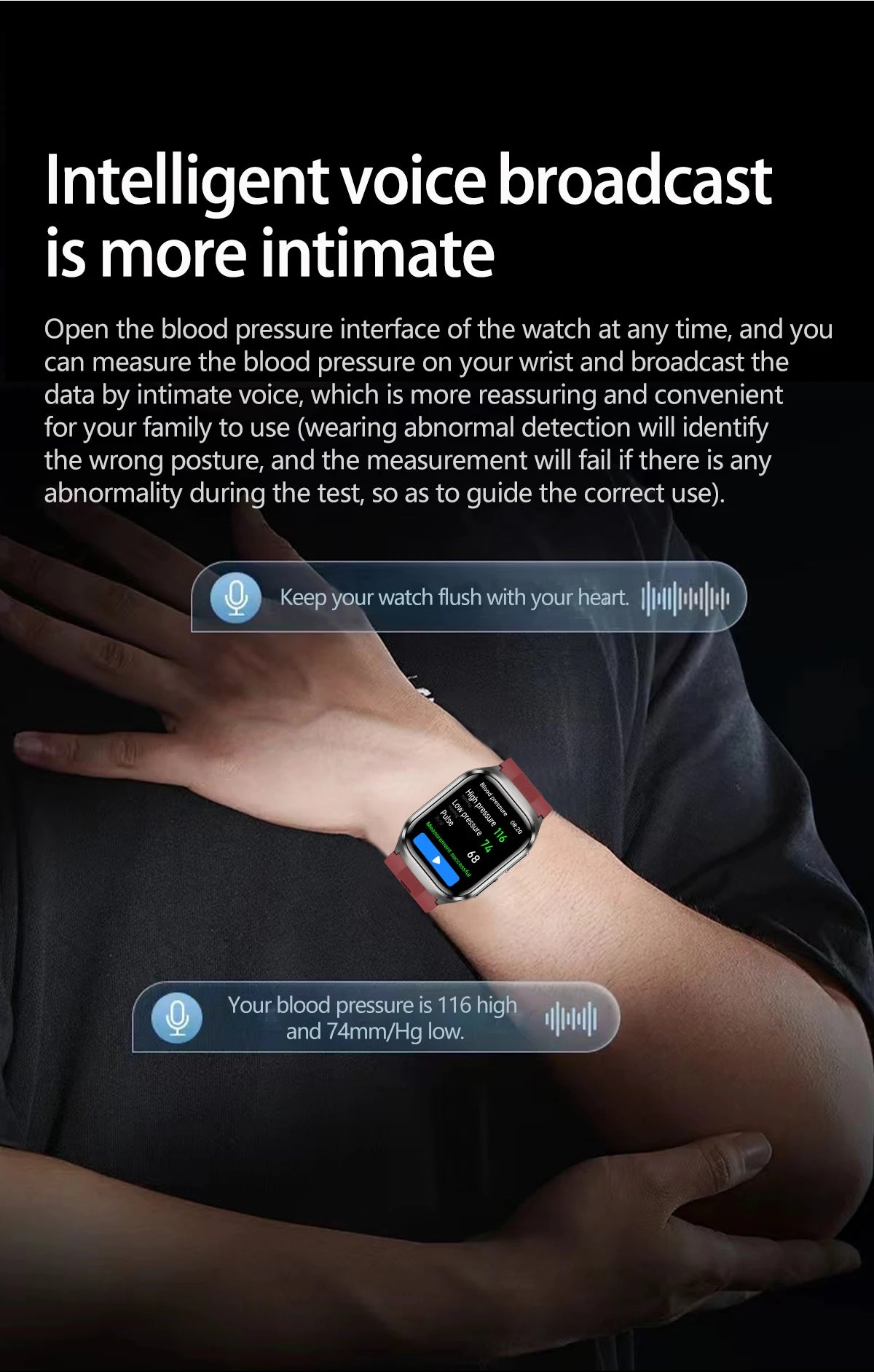 New Nursing Grade Air Pump Airbag Accurate Measure ECG Uric acid Smart Watches Men Blood Pressure Fitness Sport Smart Watch Man