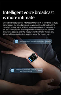 New Nursing Grade Air Pump Airbag Accurate Measure ECG Uric acid Smart Watches Men Blood Pressure Fitness Sport Smart Watch Man