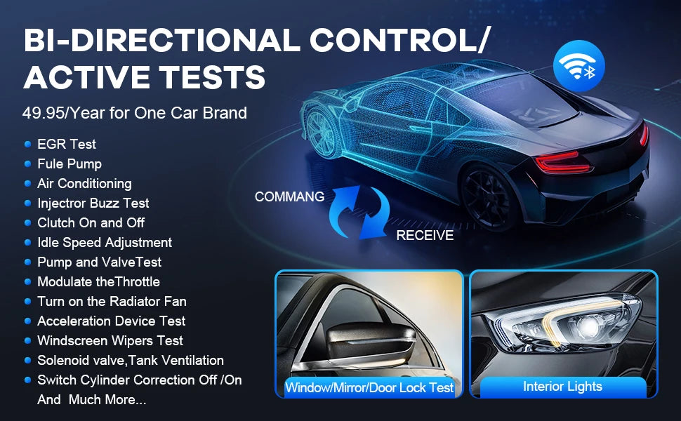 MUCAR VO6 All Cars Lifetime Free Full System 28 Resets Obd2 Diagnostic Tools ECU Coding Bi-directional Scan Obd 2 Auto Scanner