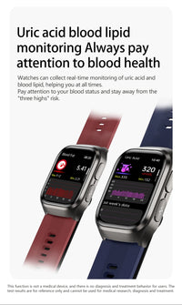 New Nursing Grade Air Pump Airbag Accurate Measure ECG Uric acid Smart Watches Men Blood Pressure Fitness Sport Smart Watch Man