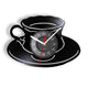 Modern Kitchen Artwork Teapot Wall Clock Tea Room Wall Decor Teapot Retro Vinyl Record Wall Clock Kitchen Decorative Wall Watch