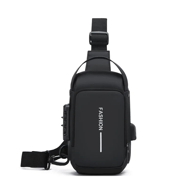 Men Anti Theft Chest Bag Shoulder Bags USB Charging Crossbody Package School Short Trip Messengers Bags Men's Oxford Sling Pack