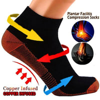 1 Pair Plantar Faciitis Compression Socks  Foot Support Ankle Arthritis Socks Breathable Foot Heel Arthritis Sport Socks