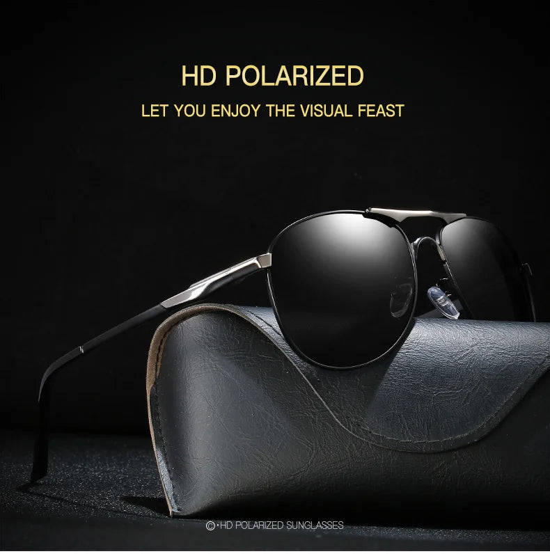 Luxury Pilot Polarized Sunglasses Men And Women Classic Metal Driving Fishing Sun Glasses For Man Brand Design Eyewear UV400
