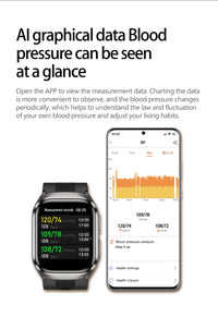 New Nursing Grade Air Pump Airbag Accurate Measure ECG Uric acid Smart Watches Men Blood Pressure Fitness Sport Smart Watch Man