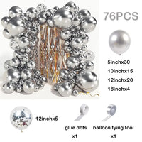 Metallic Blue Balloons Arch Garland Kit Baby Shower Decor Chrome Confetti Ballon Boy Birthday Party Decoration Graduation Globos