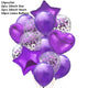 10/14pcs Mix Pink Rose Balloons Heart Star RoseGold Confetti Balloon Birthday Party Decorate Kids Adult Air Balls Wedding Globos