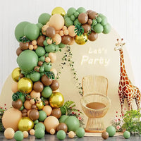 White Sand Balloons Garland Sage Green Gold Balloon Arch Kit Birthday Party Baby Shower Wedding Bride Shower Decoration Globos