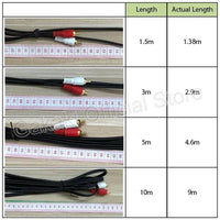 1.5M 3M 5M 10M 3.5mm Plug Jack Connector to 2 RCA Male Music Stereo Adapter Cable Audio AUX Line for Phones TV Sound Speakers