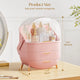 Makeup Storage Organizer with Lid Waterproof Cosmetics Skincare Organizer for Vanity Portable Cosmetics Storage Box for Girls