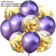 10/14pcs Mix Pink Rose Balloons Heart Star RoseGold Confetti Balloon Birthday Party Decorate Kids Adult Air Balls Wedding Globos