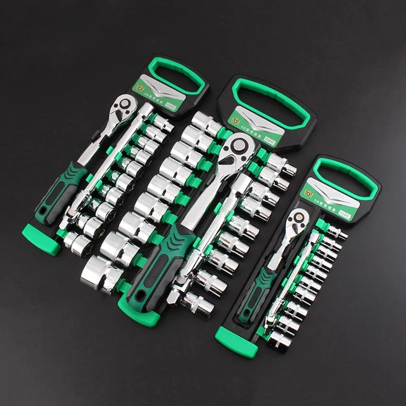 1/4 3/8 1/2 Inch Ratchet Wrench 72 Tooth Drive Ratchet Socket Wrench Tool Multi-funtion DIY Hand Tool Ratchet Handle Wrench