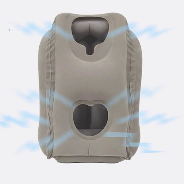 PVC Inflatable Travel Sleeping Pillow Portable Cushion Neck Pillow Resting Pillow On Airplane Car Bus Pillow Head Support Pillow