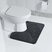 Memory Foam Bath Mat Toilet Mat Extra Soft Non-Slip Bathroom Mat Super Comfort Bath Mats for Bathroom Floor Bath Rug Foot Mat