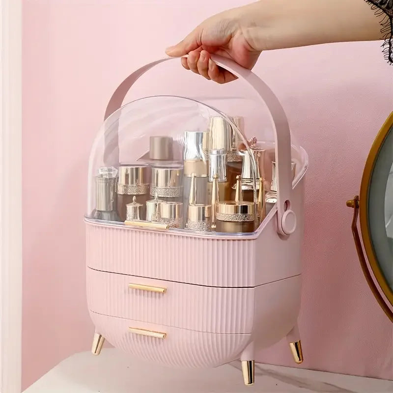 Large Capacity Makeup Organizer Drawer Cosmetic Storage Box for Skincare Beauty Essentials and Makeup Brush Holder