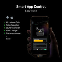 MAONO T1mini Wireless Lapel Microphone for Phone-Noise Cancellation Auto Clipping Function App Setting Audio Video Recording Mic
