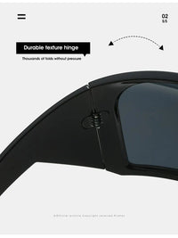 Oversized Punk Shield Sunglasses Women Men Big Frame 2025 Luxury Brand Steampunk Mask Sun Glasses For Ladies Sports Goggle UV400
