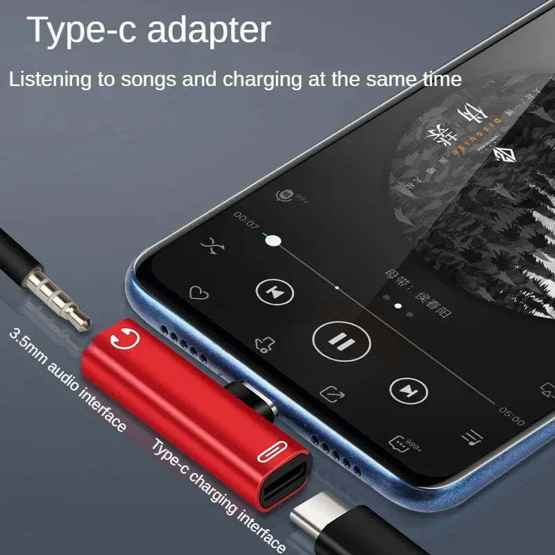 Type C To 3.5mm Jack Converter Earphone Audio Adapter