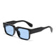 JNPCXI Retro Square Sunglasses Women Leopard Stripes Shades UV400 Fashion Rivets Men Clear Gradient Sun Glasses
