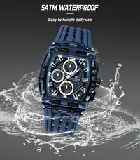 NAVIFORCE Fashion Men Watch Quartz Chronograph  Clock 3ATM Waterproof Silicone Band Sports Casual Date Display Male Wristwatches
