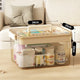 Multi-Layer Home Medicine Box Large Capacity Medical Storage Case Transparent Design for First Aid and Medication Organization