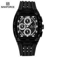 NAVIFORCE Fashion Men Watch Quartz Chronograph  Clock 3ATM Waterproof Silicone Band Sports Casual Date Display Male Wristwatches