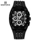 NAVIFORCE Fashion Men Watch Quartz Chronograph  Clock 3ATM Waterproof Silicone Band Sports Casual Date Display Male Wristwatches