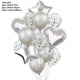 10/14pcs Mix Pink Rose Balloons Heart Star RoseGold Confetti Balloon Birthday Party Decorate Kids Adult Air Balls Wedding Globos