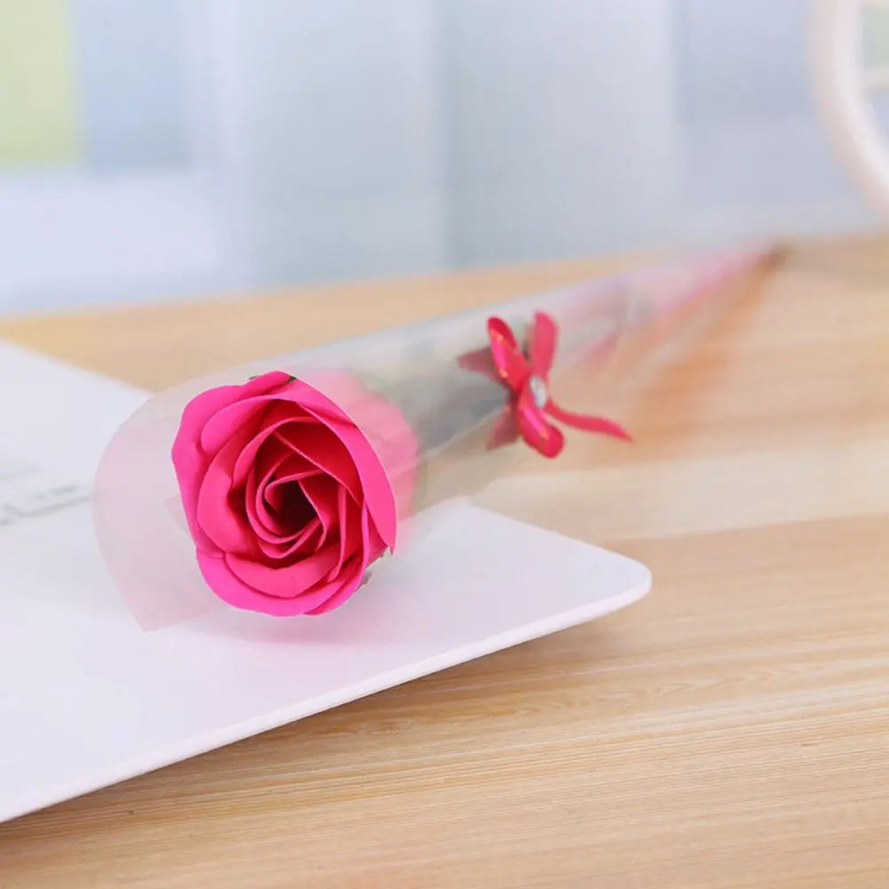 New Artificial Flower 10 Pcs Single Stem Artificial Rose Soap Made Flowers Decoration Valentine Gift