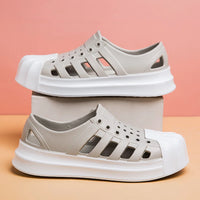 Men sandals outdoors Hole sandals for men Breathable Thick Bottom Unisex Soft EVA Non-slip Women sandals summer 2024 Beach Shoes