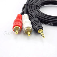 1.5M 3M 5M 10M 3.5mm Plug Jack Connector to 2 RCA Male Music Stereo Adapter Cable Audio AUX Line for Phones TV Sound Speakers