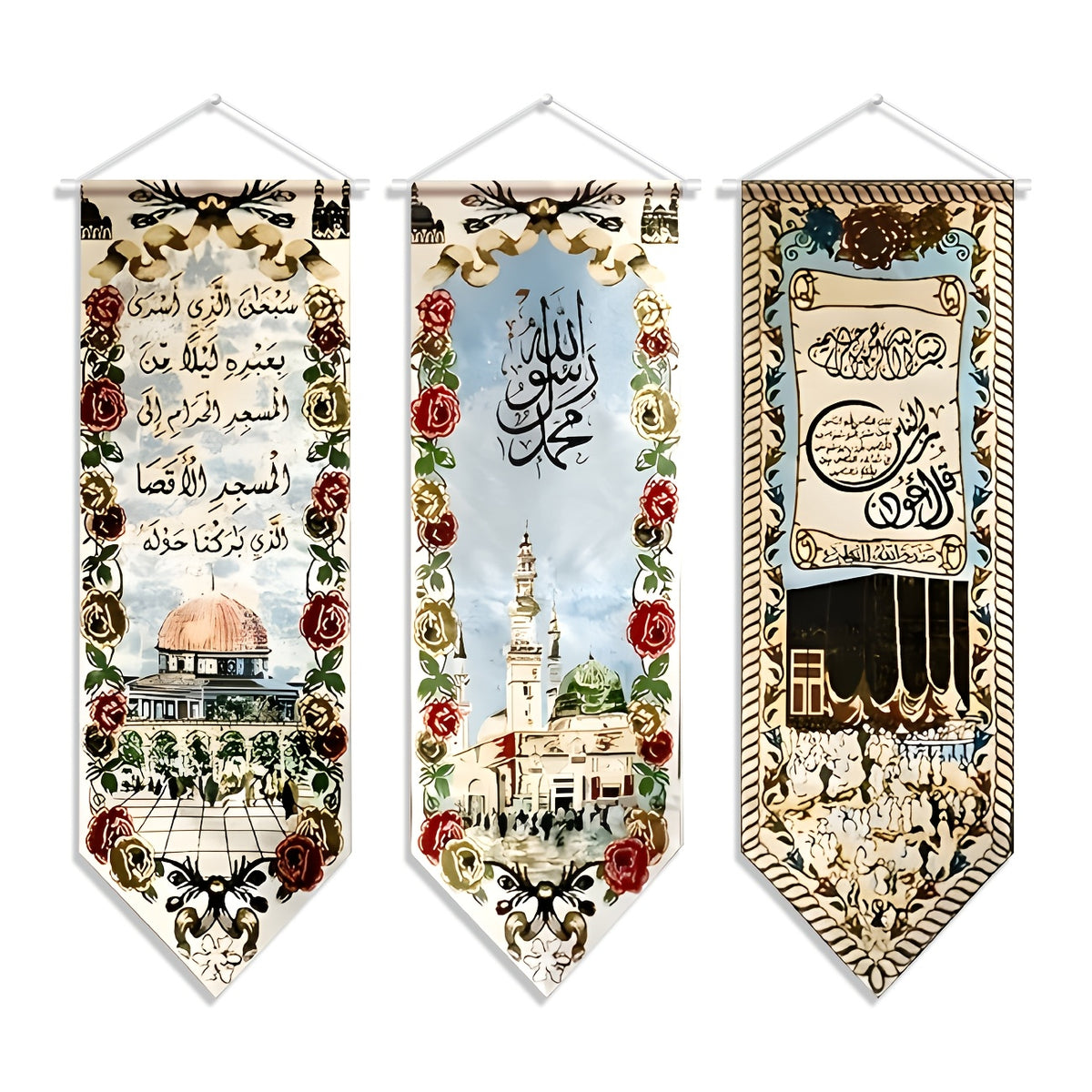 Decorations Ramadan Kareem Hanging Door Banner - 3pcs