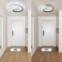 LED ceiling light source, 3000K/4000K/6000K modern ceiling light, black and white bedroom light source, round, living room light source with, for living room, bedroom, office