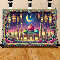 Ramadan Mubarak Polyester Party Banner - 243.84x182.88cm