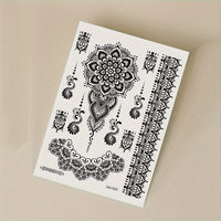 STARTTOOS Black Lace Floral Temporary Tattoo Stickers - Waterproof, Realistic Finger & Wrist Designs for a Chic Look
