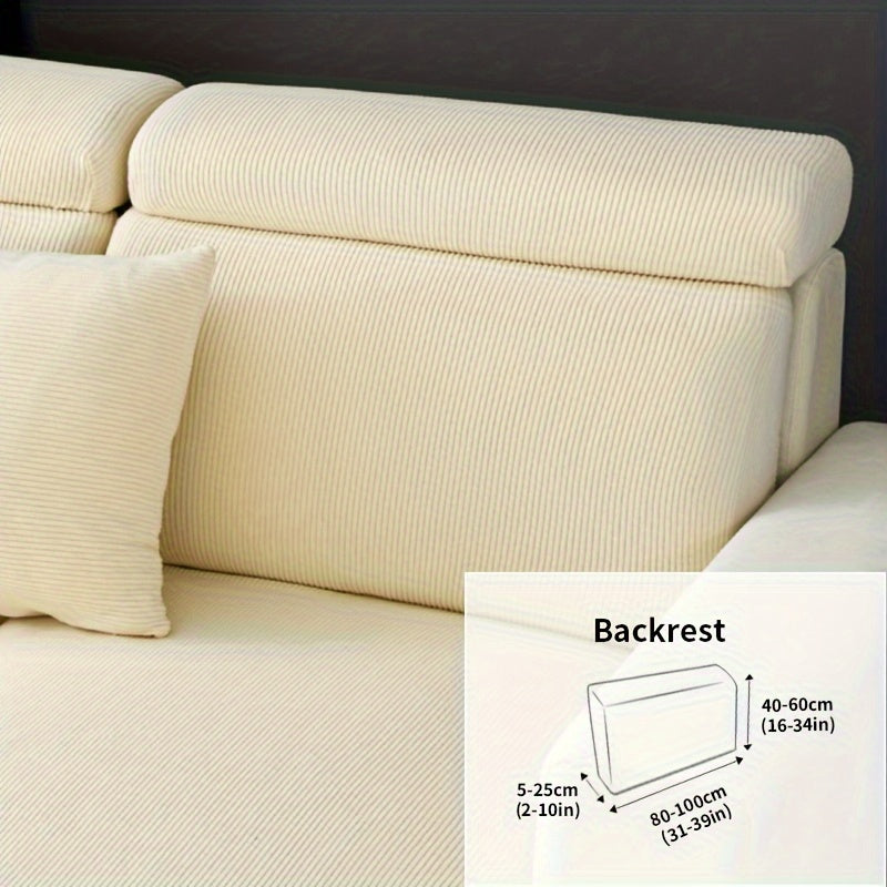 Modern Stretch Sofa Slipcovers - 1 Piece Polar Fleece Fabric Couch Protector, Machine Washable Sofa Cover, Fits Armchair to 4-Seater Sectional, Pet & Kid Friendly Furniture Protection