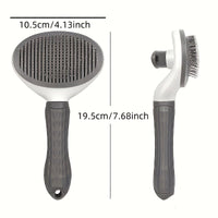 Pet Pro Stainless Steel Dog Grooming Brush - One-Click Hair Removal