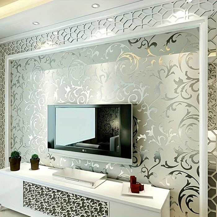 Classic European 3D Stereoscopic Relief Non-woven Wallpaper