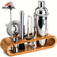 10pcs Premium Bartender Kit with Bamboo Stand