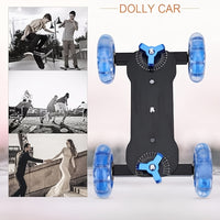 Mini Camera Dolly Roller, Adjustable Desktop Camera Stand, Precise Scale, Low Noise