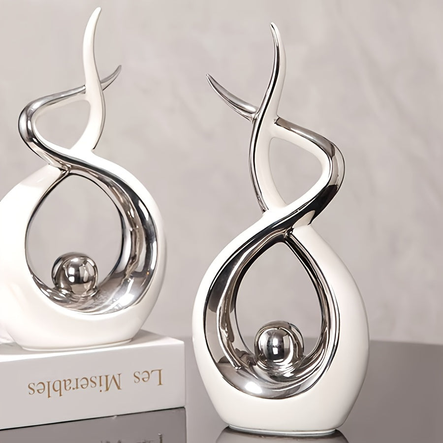 A pair of simple and modern home decoration ornaments